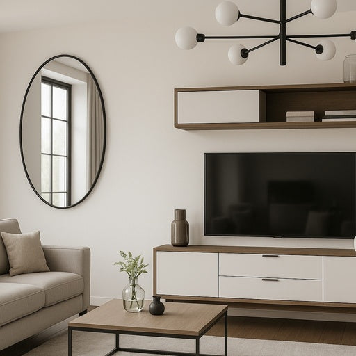 Mirror Oval 600X900mm Black [MJ1B-16]