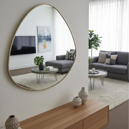 Mirror Pebble 860X860mm Antique Gold [MJ3A-21]