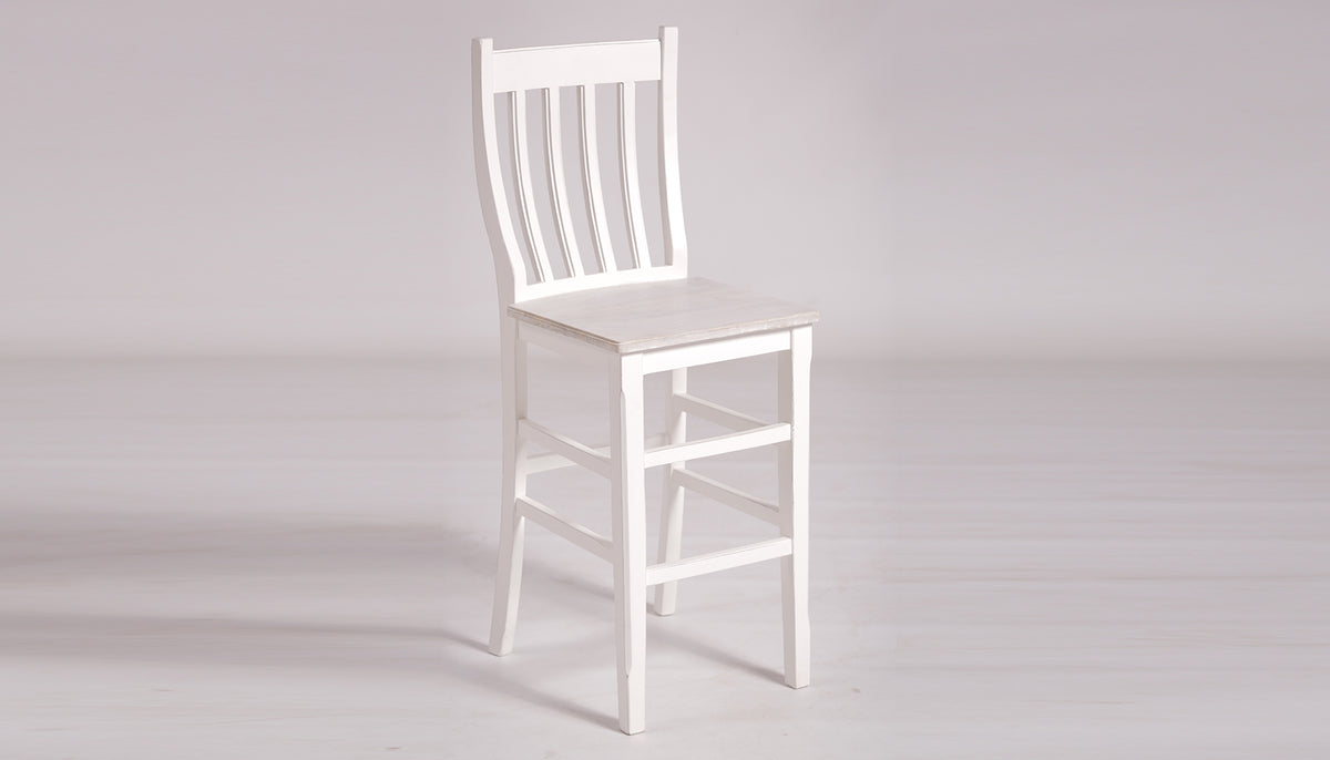 White Wash Bar Stool