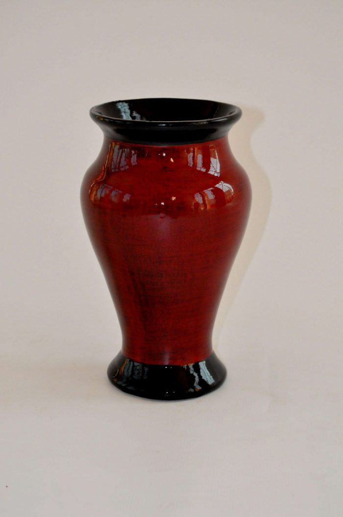 Red Black Vase