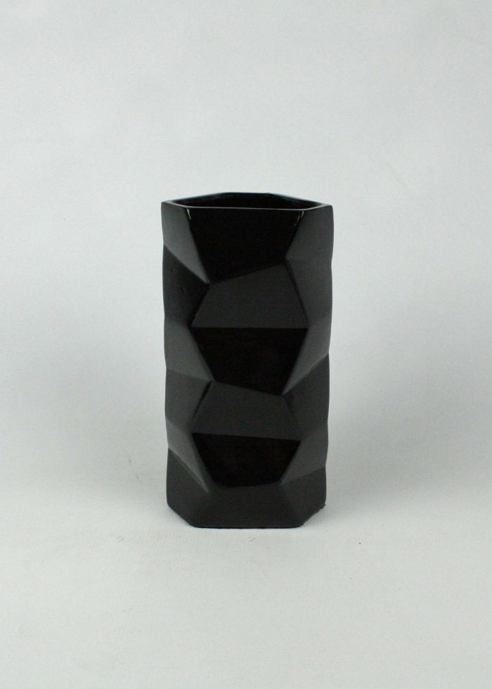 Origami Black Vase