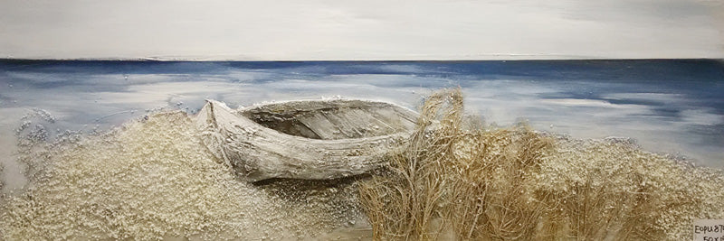 Painting Boat Coastal Art