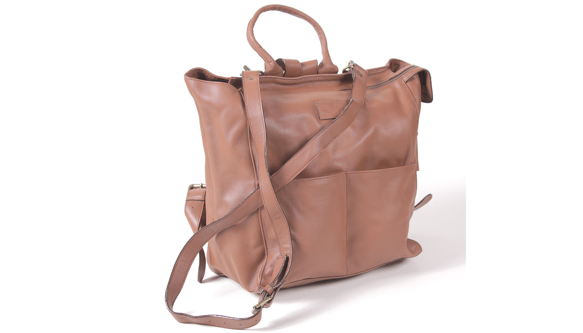 Brown Leather Back Pack