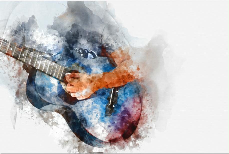 Painting Guitar Kids Art