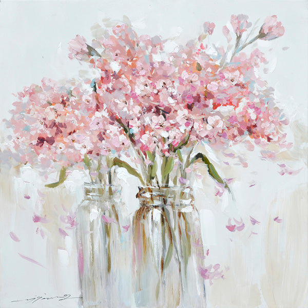 Painting Pink Flowers Floral Art