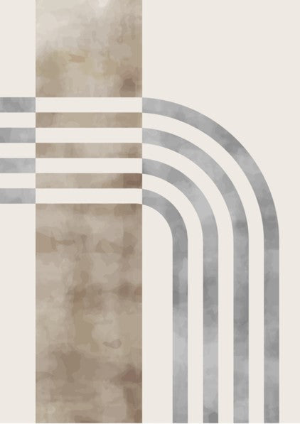 Painting Brown Silver Abstract Art