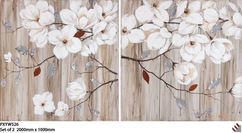 Painting 2 Set Floral Art