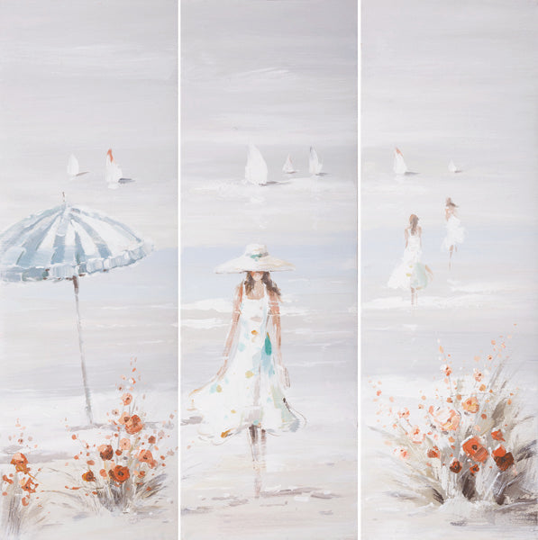 Painting 3 Panel Beach Coastal Art