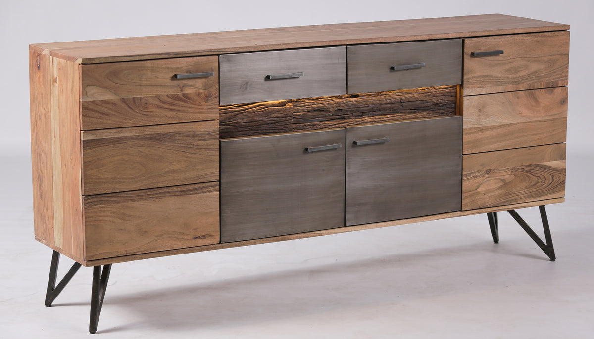 Metal and Wood Sideboard