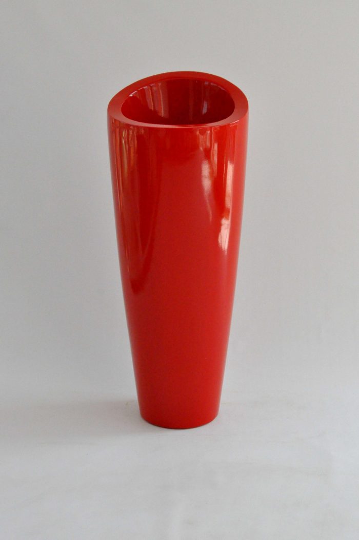 Red Tubular Urn