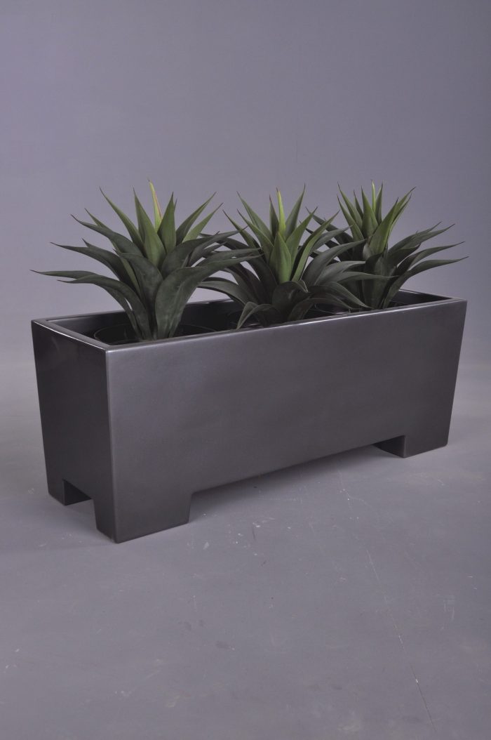 Rectangular Grey  Box Urn