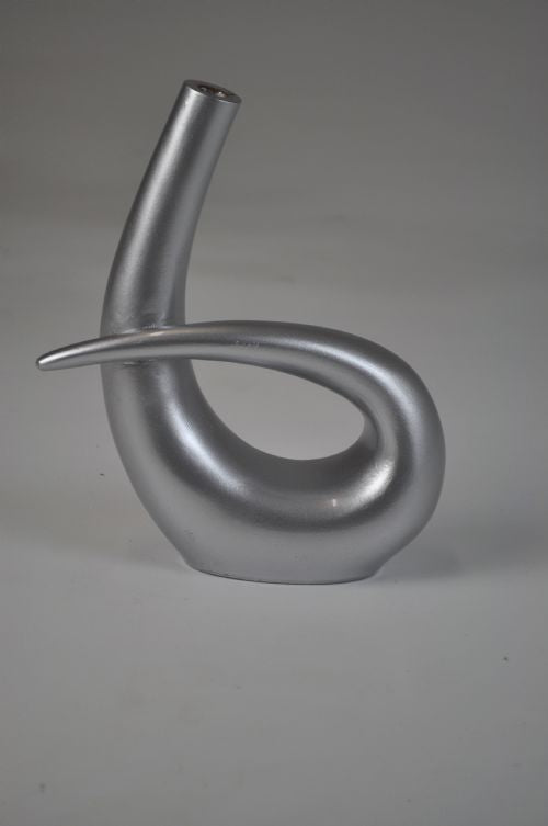 Silver Curved Ornament Object