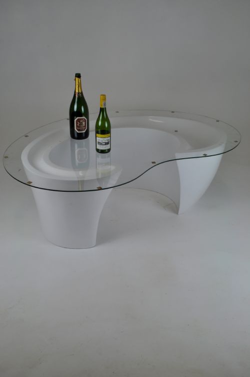 Glass Coffee Table Kidney
