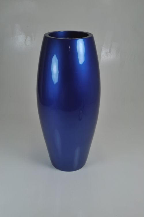 Tubular Blue Urn