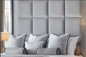 Queen Blocked Velvet  Headboard