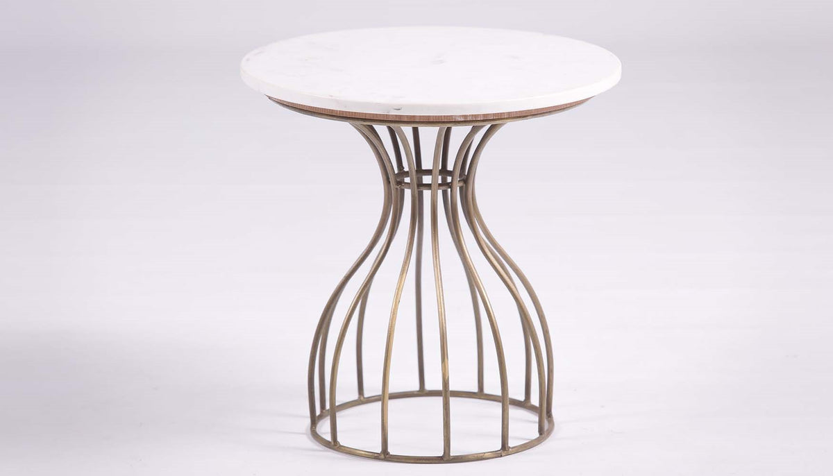 White Top Side Table